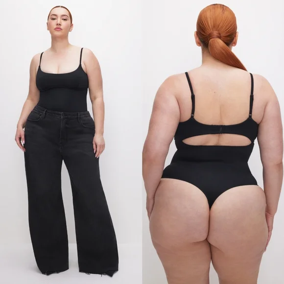 Good American Black Scuba Flexi Wire Bodysuit - Picture 1 of 12